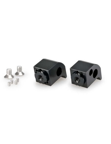 Puig adjustable passenger footrest adapters Yamaha Tracer 7 23-24 black
