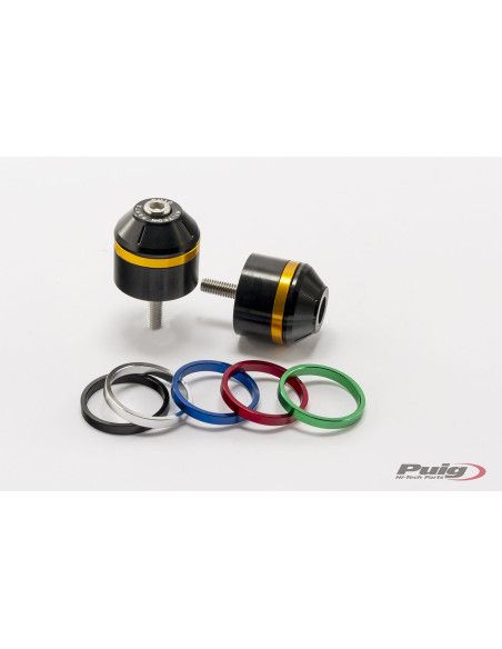 Puig short bar ends with rings for Suzuki GSX-R1300 Hayabusa 04-07 black