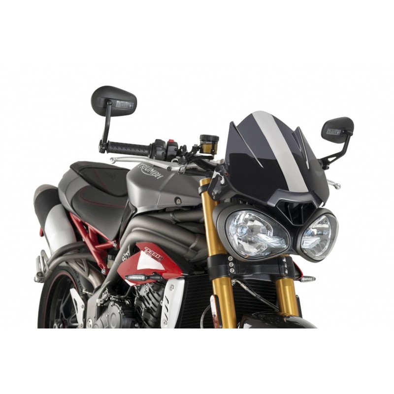 PUIG CUPOLINO NAKED NEW GENERATION SPORT PER TRIUMPH STREET TRIPLE R/RS 17'-19' FUME SCURO