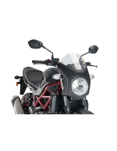 Puig Halbverkleidungs-Windschutzscheibe fur Suzuki SV650 22-25, hellgrau-carbon