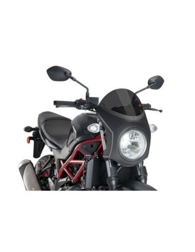 Puig semi-fairing windshield for Suzuki SV650 22-25 dark smoke-carbon