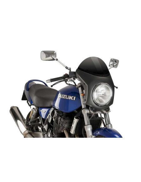 Semicarenado Puig para Triumph Street Twin 19-20 negro-carbono
