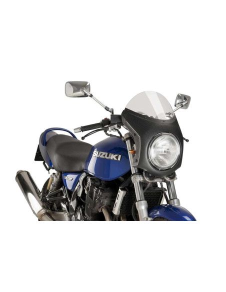 Semicarenado Puig para Triumph Street Twin 21-22 ahumado claro-carbono