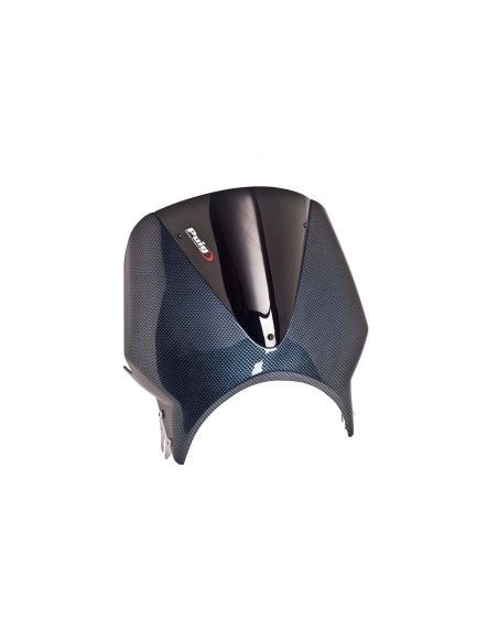 Puig Universal-Windschutzscheibe fur Triumph Thruxton 08-15, Carbon-Schwarz