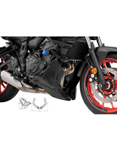 Sabot moteur Puig Yamaha MT-07 23-24 noir mat