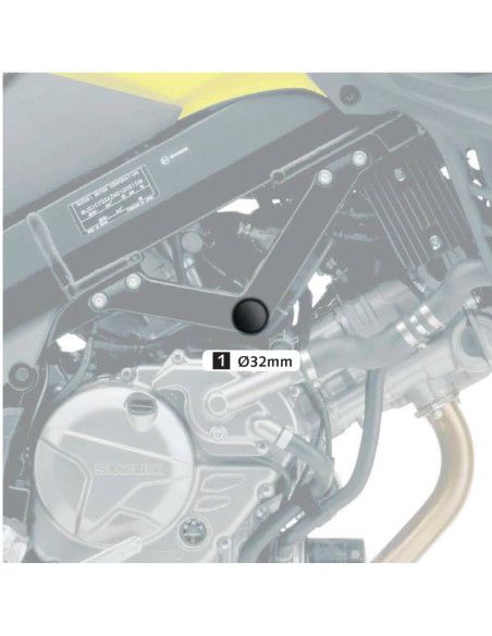 Puig Frame Plugs for Suzuki DL650 V-Strom 21-25 Black