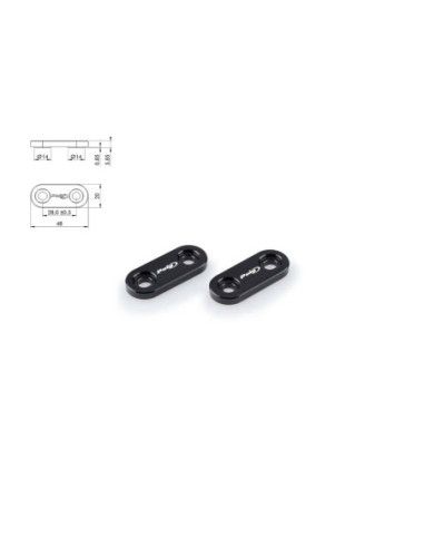 Puig Spiegellochkappe fur Yamaha YZF-R1 12-14, schwarz