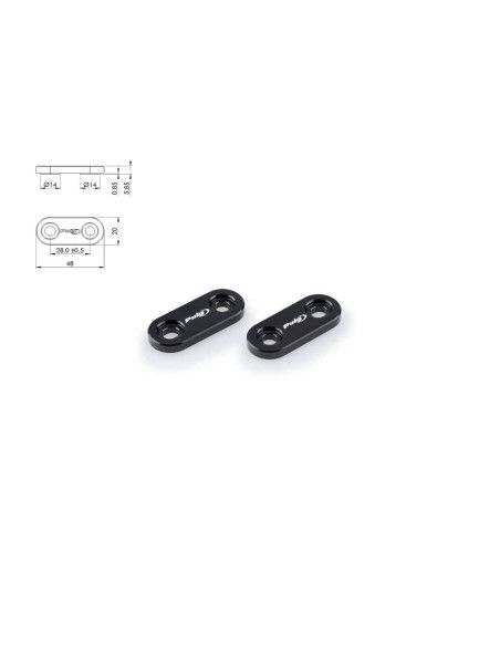 Puig Spiegellochkappe fur Yamaha YZF-R1 12-14, schwarz