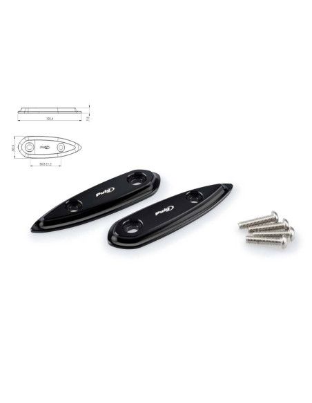 Puig Spiegellochkappe fur Yamaha YZF-R3 17-18 Schwarz-3856N