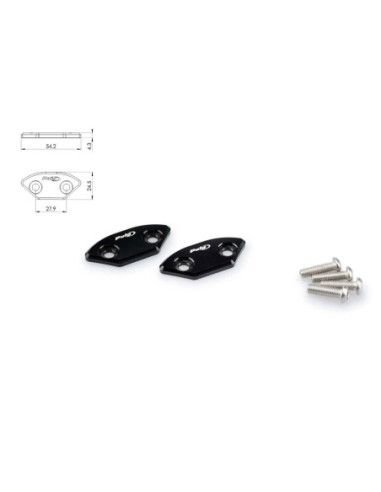 Puig Spiegellochstopfen fur Yamaha YZF-R6 2007, Schwarz - 3857N