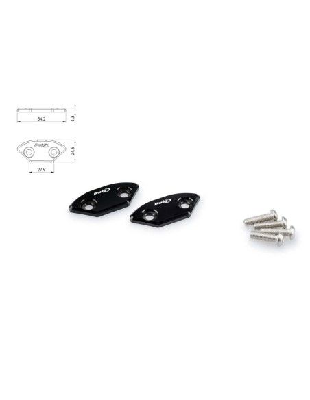 puig tappo foro specchietto per yamaha yzf-r6 2007 nero-3857n