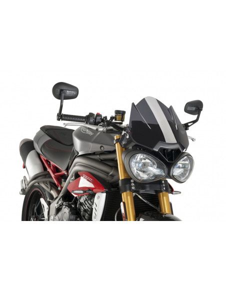 Puig Naked NG Sportscheibe fur Triumph Speed Triple S 18-20, dunkelgrau