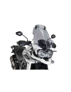 Pare-brise Puig Touring - Visiere pour Triumph Tiger Explorer XCX 18-20, teinte fumee claire
