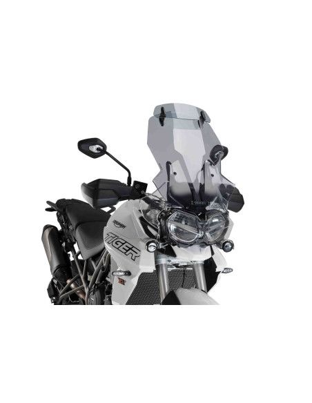 Puig Touring Windshield-Visor for Triumph Tiger 800 XR 18-19 Light Smoke