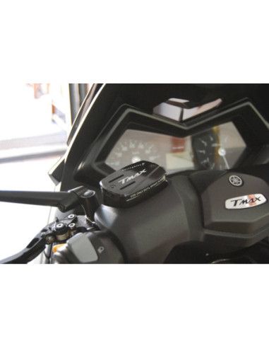 Bremsflussigkeitsbehalterdeckel fur Yamaha T-Max 530 RH (Baujahre 2017-2019), schwarz