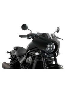 Carenage sport Puig semi-integral Mirage pour Honda CMX1100 DCT Rebel 25-26, finition fumee foncee - 21460F