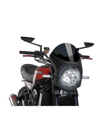 Puig semi-fairing for Kawasaki Z900 RS SE 2026 dark smoke-black