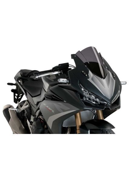Parabrisas Puig Z-Racing para Honda CBR500R Eclutch 2026, color ahumado oscuro.