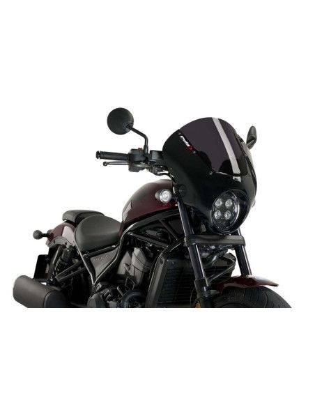 Puig Dark Night Semi-Fairing screen for Honda CMX1100 DCT Rebel 25-26 Dark Smoke-21104F