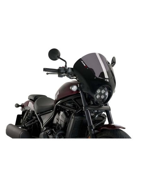 Puig Dark Night Semi-Fairing screen for Honda CMX1100 Rebel 25-26 Light Smoke - 21104H