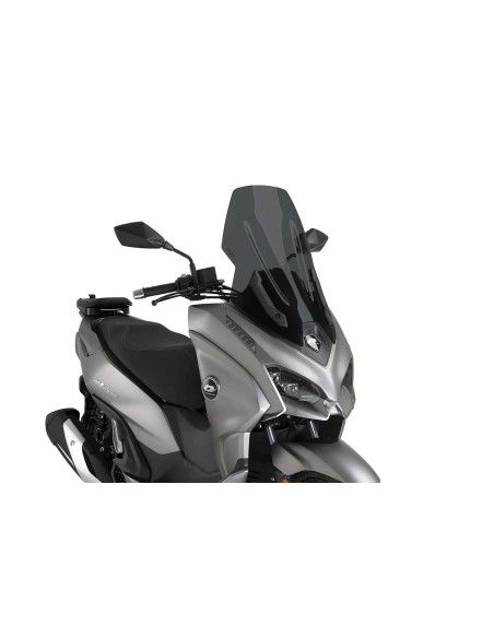 Pare-brise Puig V-Tech Line Touring pour QJ MTX 125 24-25, teinte fumee foncee
