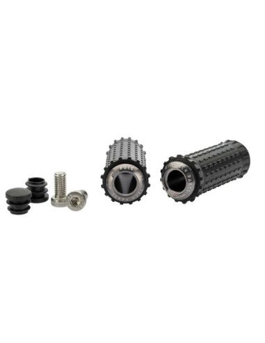 PUIG POGGIAPIEDI MODELLO R-FIGHTER S COLORE TITANIO - Dimensioni: 74.5x26 mm. Peso: 90 gr | Puig
