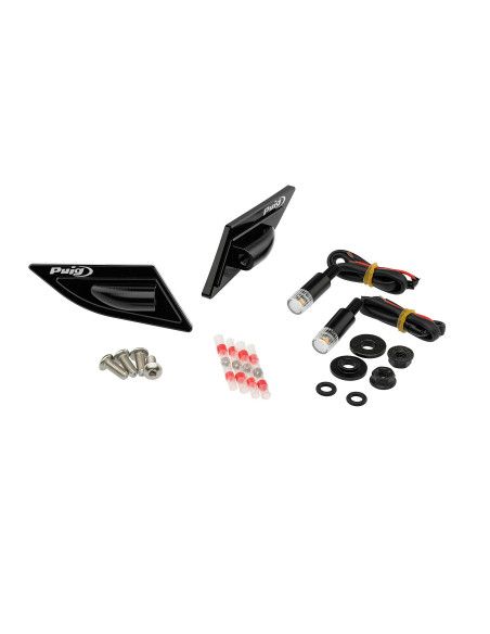 CACHE-TROUS DE RETROVISEUR PUIG AVEC ONGLET CLIGNOTANTS DUCATI PANIGALE V4 18-19 NOIR | Puig