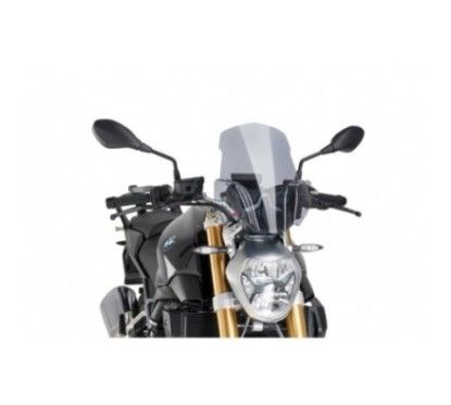 Support de pare-brise Puig Naked NG Sport pour BMW R1200 R 15-18, fume clair