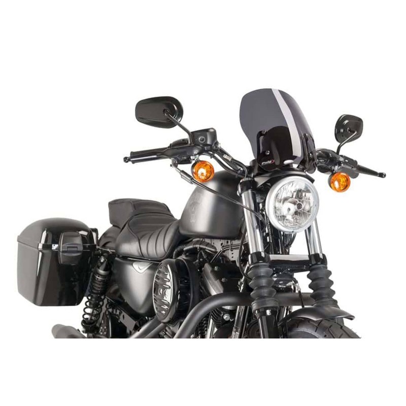 PUIG NAKED N.G. TOURING SCREEN HARLEY D. SPORTSTER 1200 FORTY-EIGHT 10-20 DARK SMOKE