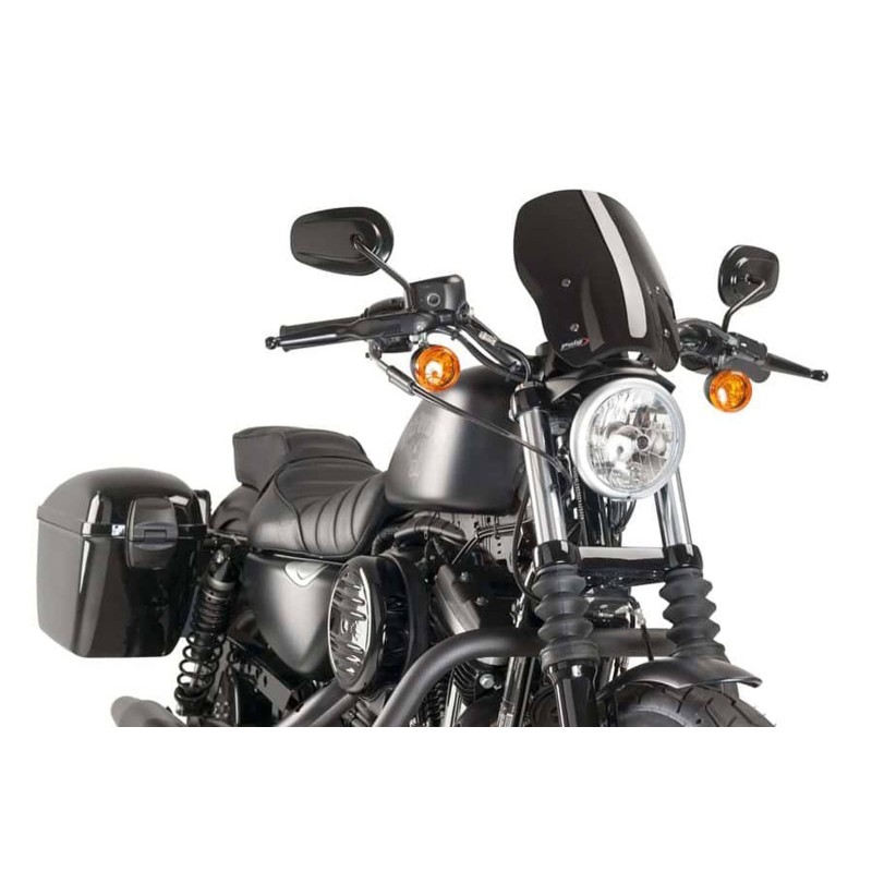 PUIG NAKED SCREEN NG TOURING HARLEY D. SPORTSTER 1200 FORTY-EIGHT 10-20 SCHWARZ