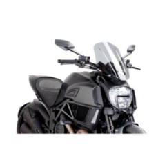 PUIG WINDSCHUTZSCHEIBE NAKED NG TOURING EINSTELLBAR DUCATI DIAVEL 14-16 LEICHT GETONT