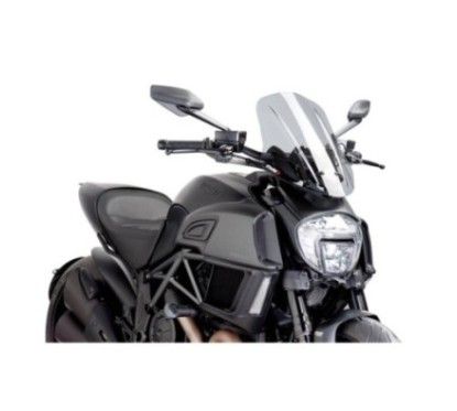 Pare-brise reglable Puig Naked NG Touring pour Ducati Diavel 14/16 fume clair