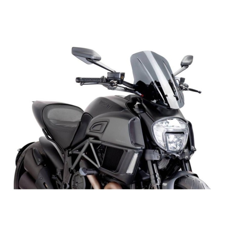 PUIG CUPULA NAKED N.G. TOURING AJUSTABLE DUCATI DIAVEL 14-18 AHUMADO OSCURO