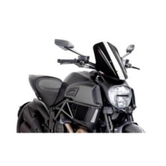 PUIG NAKED N.G. TOURING SCREEN ADJUSTABLE DUCATI DIAVEL 14-18 BLACK