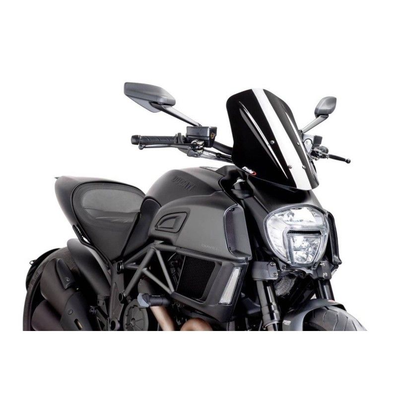 puig naked ng touring verstellbare Windschutzscheibe Ducati Diavel 14 16 schwarz