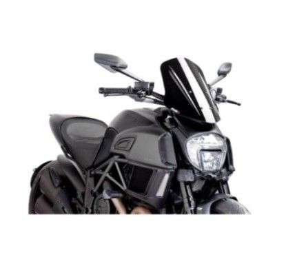 Bulle reglable Puig Naked NG Touring pour Ducati Diavel 14/16, noire