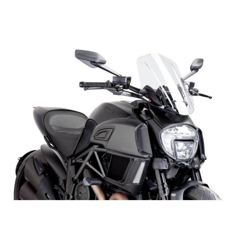 PUIG CUPULA NAKED N.G. TOURING AJUSTABLE DUCATI DIAVEL 14-18 TRANSPARENTE