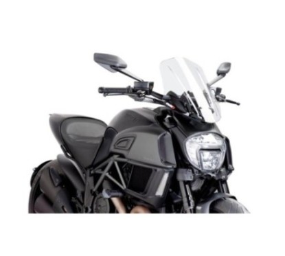 PUIG CUPOLINO NAKED NEW GENERATION TOURING REGOLABILE DUCATI DIAVEL 14'-18' TRASPARENTE