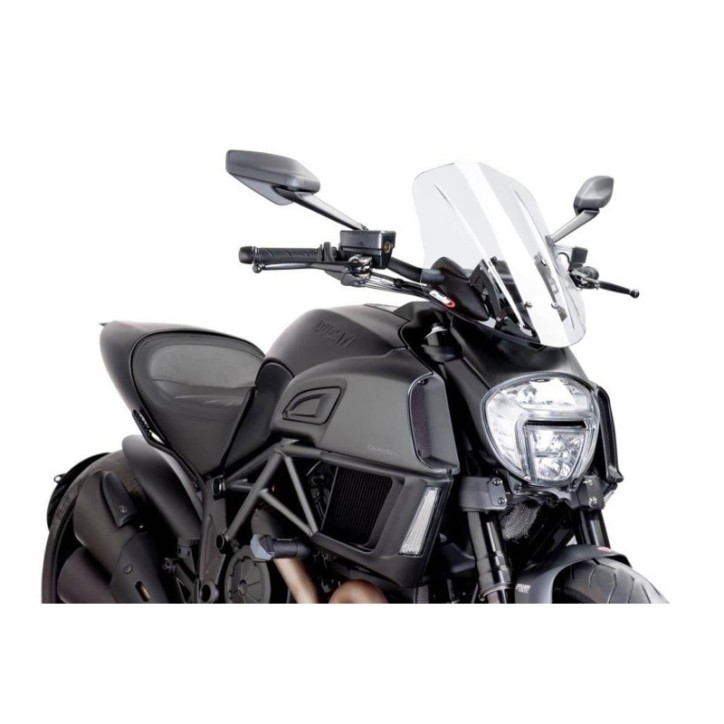 PUIG CUPOLINO NAKED N.G. TOURING REGOLABILE DUCATI DIAVEL 14-18 TRASPARENTE