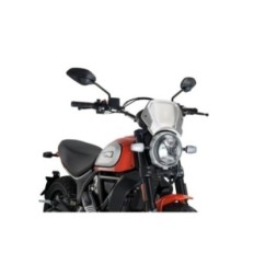 PUIG  CARENAGE AVANT EN ALUMINIUM DUCATI SCRAMBLER CAFE RACER 17-20 ARGENT