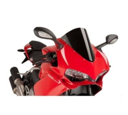 puig windshield r racer for ducati 1299 panigale rs 15 17 black