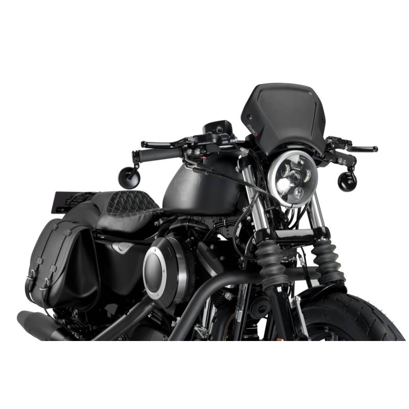 PUIG  CARENAGE AVANT EN ALUMINIUM HARLEY D. SPORTSTER 883 IRON 09-12 NOIR