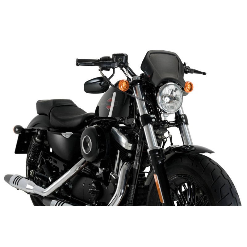 PUIG  CARENAGE AVANT EN ALUMINIUM HARLEY D. SPORTSTER FORTY-EIGHT 17-20 NOIR