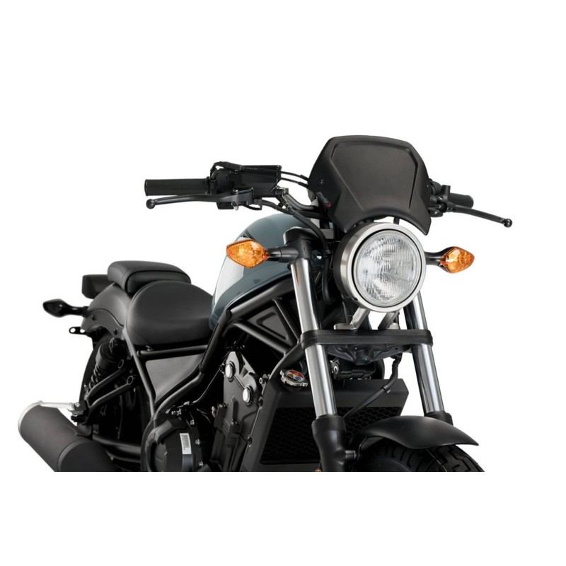 PUIG CARENATURA FRONTALE IN ALLUMINIO PER HONDA CMX 500 REBEL ANNO 17-23 COLORE NERO