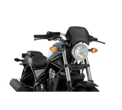 PUIG CARENATURA FRONTALE IN ALLUMINIO PER HONDA CMX 500 REBEL ANNO 17-23 COLORE NERO