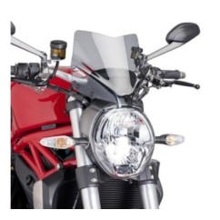 Pare-brise sport Puig Naked NG pour Ducati Monster 1200 S 14-16, teinte fumEe claire