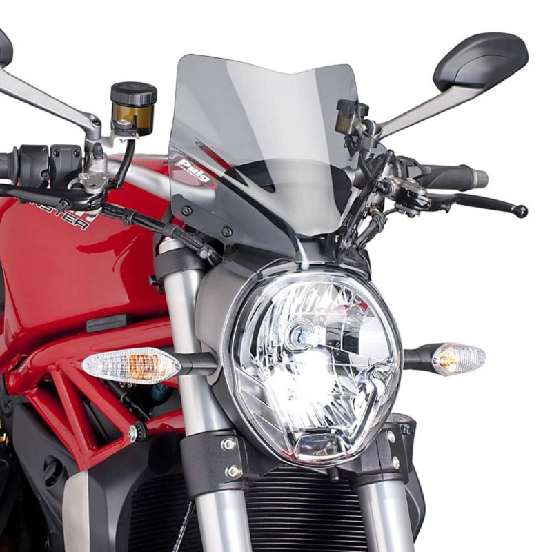 Cupula Puig Naked NG Sport para Ducati Monster 1200 S 14-16 ahumado claro