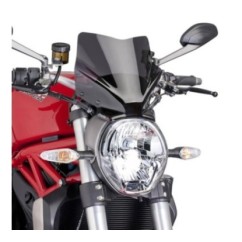 Parabrisas Puig Naked NG Sport para Ducati Monster 821 14-16, color humo oscuro