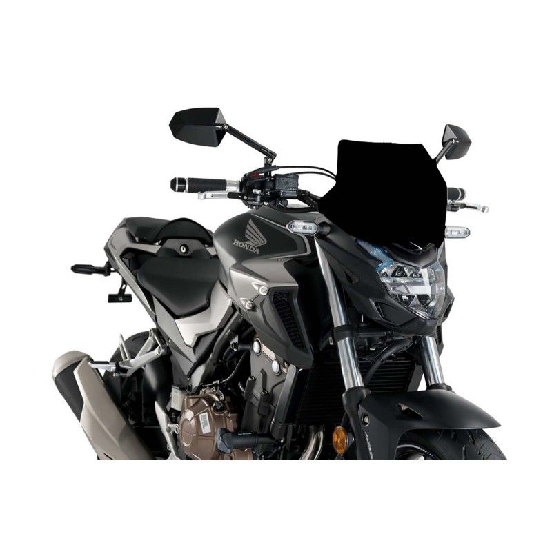 Cupula deportiva Puig Naked NG para Honda CB500F 16-18 negra, codigo 21412N