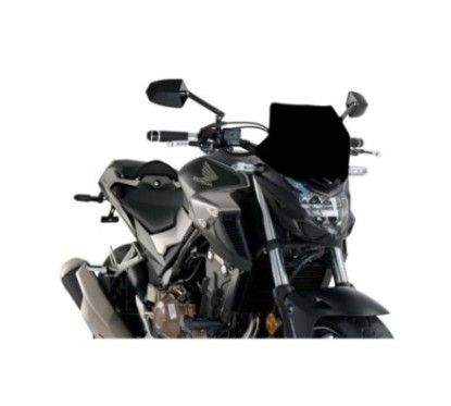 Cupula deportiva Puig Naked NG para Honda CB500F 16-18 negra, codigo 21412N